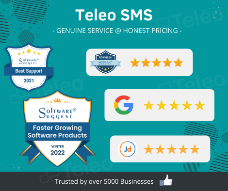 Teleo SMS 5 star rating 1
