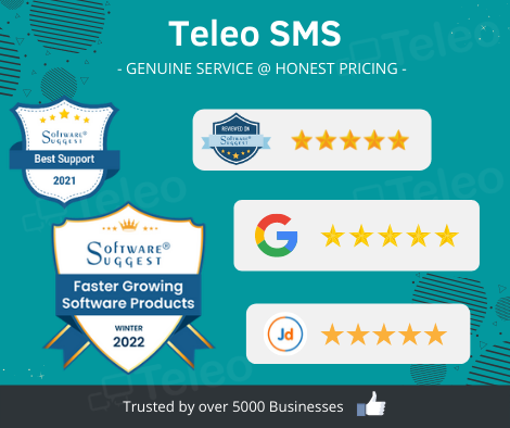 TeleoSMS Rating bnr2 Teleo SMS 5 star rating 1